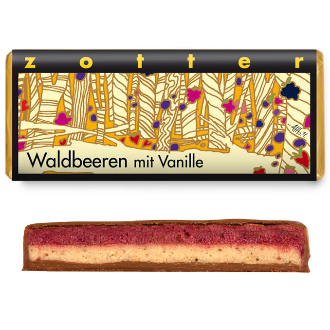 Zotter Bio Waldbeeren mit Vanille 70g