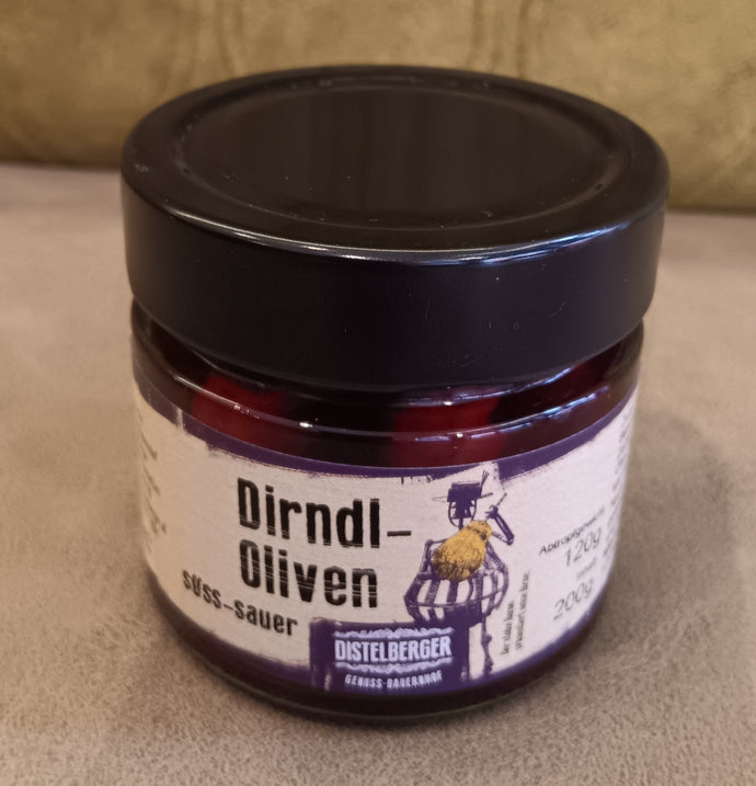 GenussBauernhof Distelberger Dirndl-Oliven süß-sauer 200g