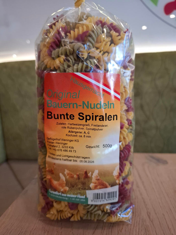 Geflügelhof Weninger Spiralen bunt 500g