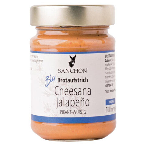 Sanchon BIO Brotaufstrich Cheesana Jalapeno pikant-würzig 170g