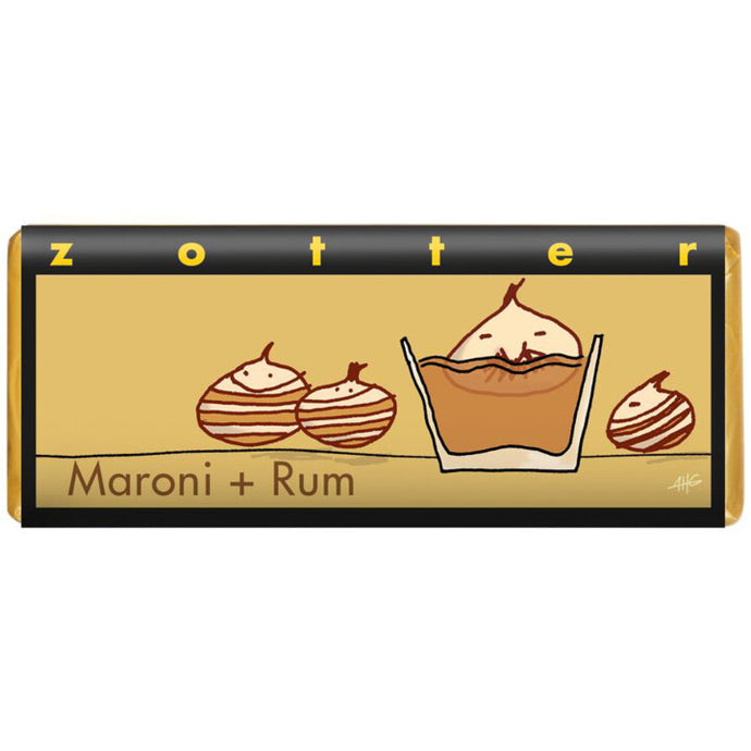 Zotter Bio Maroni und Rum Schokolade 70 g