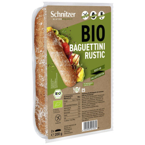 Schnitzer Bio 2x Baguette Rustic gluten-,laktose-, palmölfrei 320g