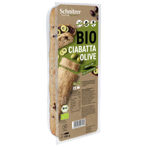 Schnitzer Bio Ciabatta Olive gluten-,laktose-, palmölfrei 180g