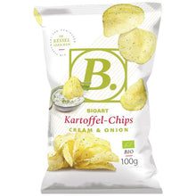 Lade das Bild in den Galerie-Viewer, BioArt BIO Kartoffel-Chips Cream &amp; Onion schonend hergestellt 100g
