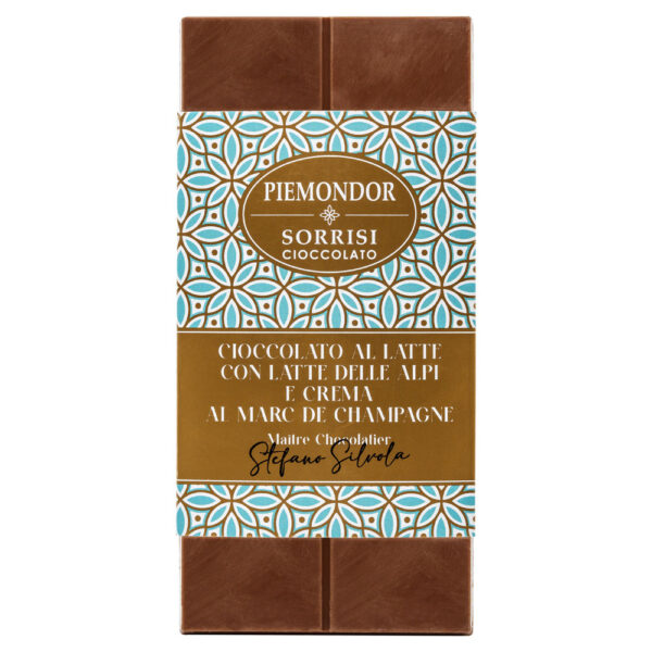 Boella&Sorrisi Piemondor Bergmilchschokolade mit Marc de Champagne 100g