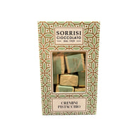 Sorrisi Cremini pistacchio Cioccolatino al latte e bianco al pistacchio Praline mit Milchschoko und weißer Schoko mit Pistazien 200g