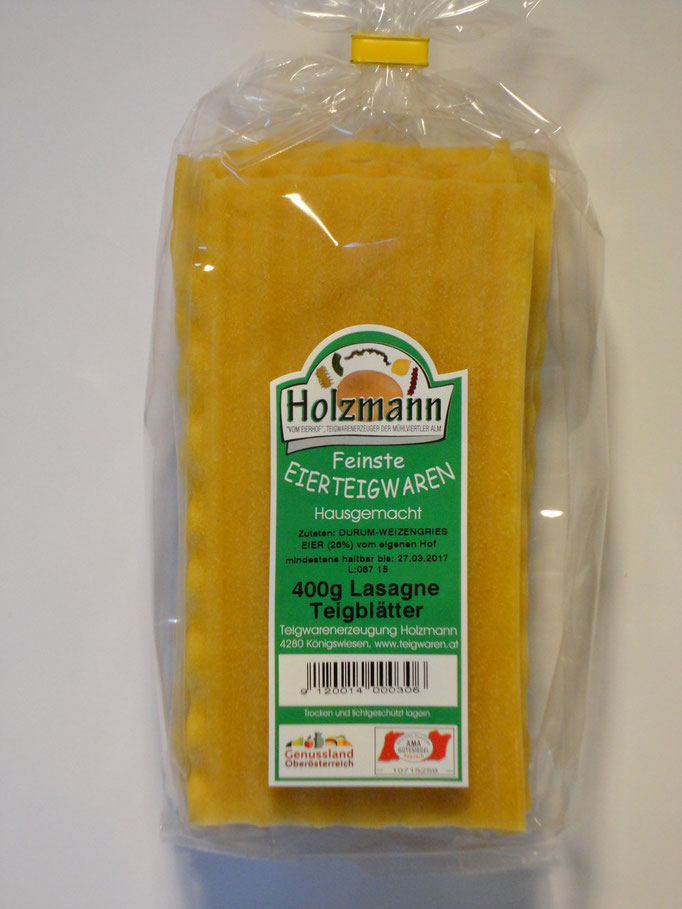 Holzmann Lasagne-Teigblätter 400g