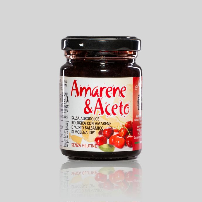 Acetaia Marchi BIO Salsa agrodolce Amarene & Aceto Balsamico IGP Süßsaure Sauce mit Amarena Kirsch und Aceto Balsamico 120g
