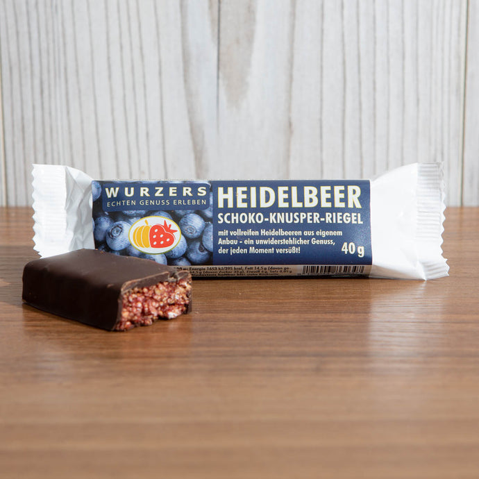 Wurzers Heidelbeer Schoko-Knusper-Riegel 40g